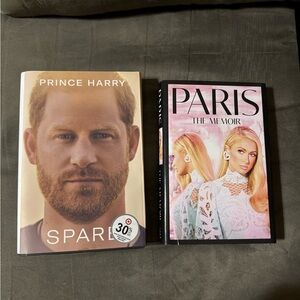 Prince Harry 'Spare' and 'Paris: The Memoir' Coffee Table Book Set